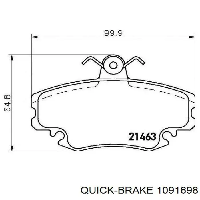 Комплект пружинок крепления дисковых колодок передних 1091698 Quick Brake