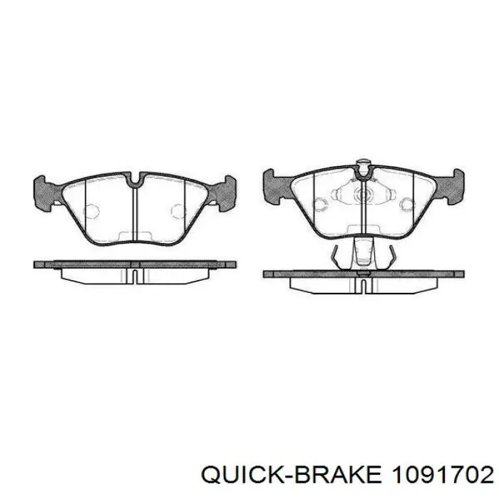 Conjunto De Muelles Almohadilla Discos Delanteros 1091702 Quick Brake