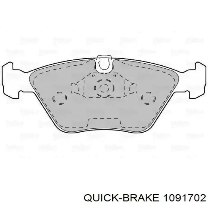 Комплект пружинок крепления дисковых колодок, передних Quick Brake 1091702 цена, от 8.18 USD