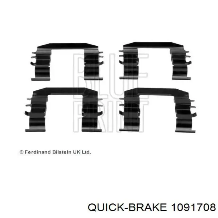 Комплект пружинок крепления дисковых колодок, передних Quick Brake 1091708 цена, от 3.47 USD