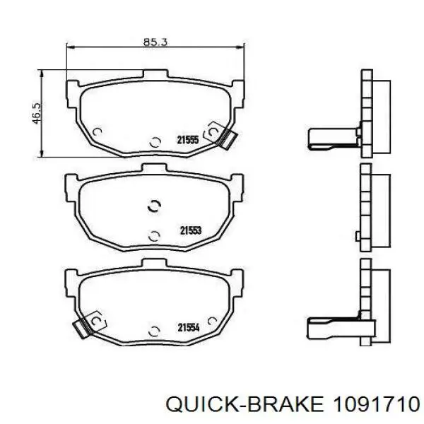 Купить 1091710 Quick Brake Комплект пружинок крепления дисковых колодок задних