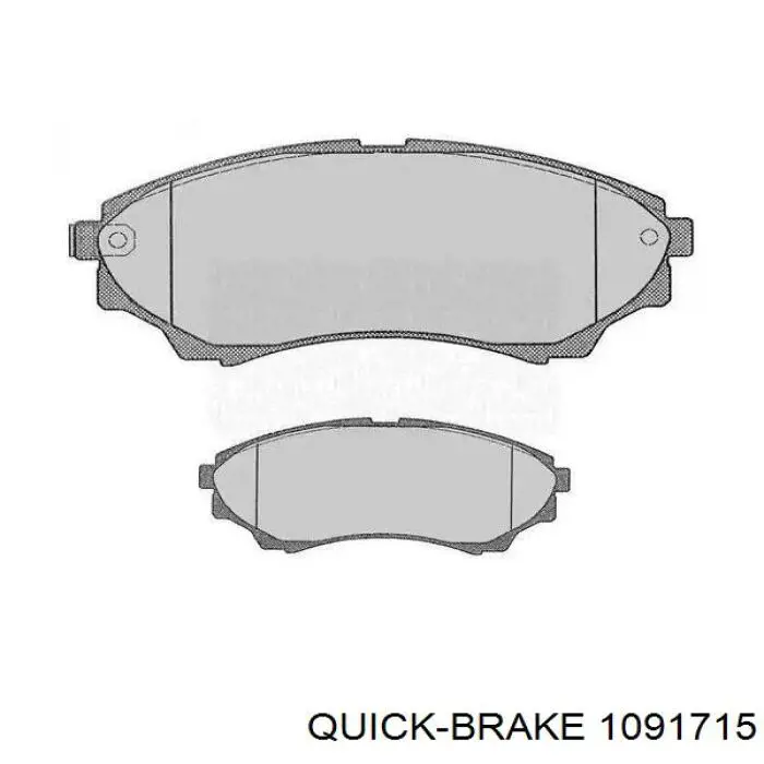 Комплект пружинок крепления дисковых колодок передних 1091715 Quick Brake