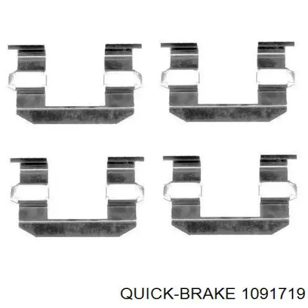 Комплект пружинок крепления дисковых колодок, передних Quick Brake 1091719 цена, от 3.83 USD