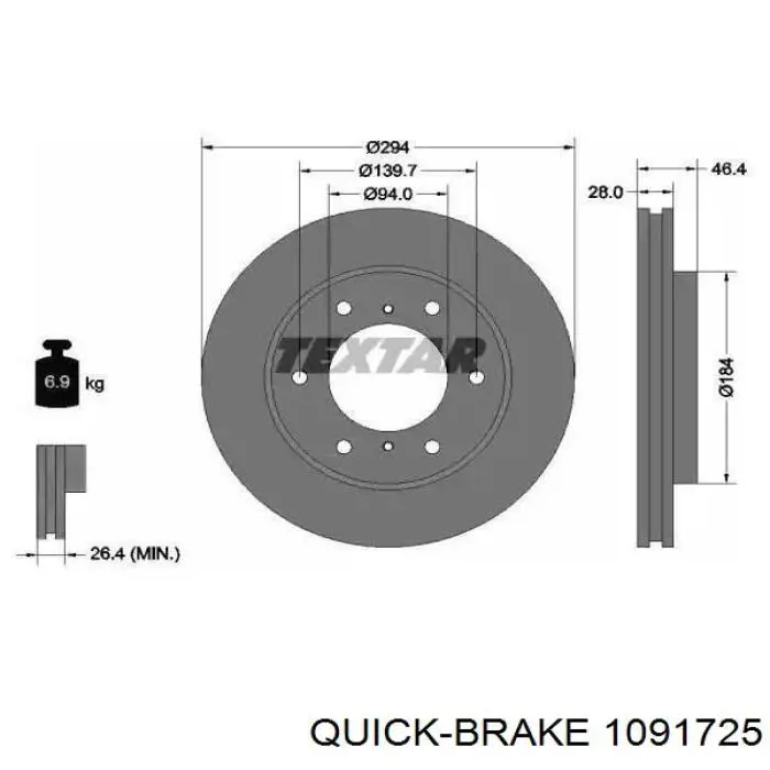Купить 1091725 Quick Brake Комплект пружинок крепления дисковых колодок передних