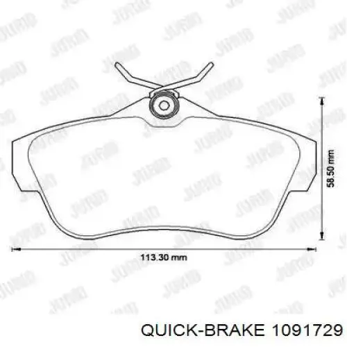 1091729 Quick Brake kit de molas de fixação de sapatas de disco dianteiras