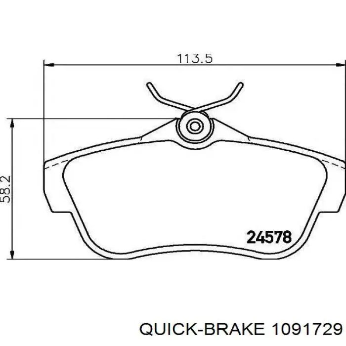 Комплект пружинок крепления дисковых колодок, передних Quick Brake 1091729 цена, от 5.63 USD