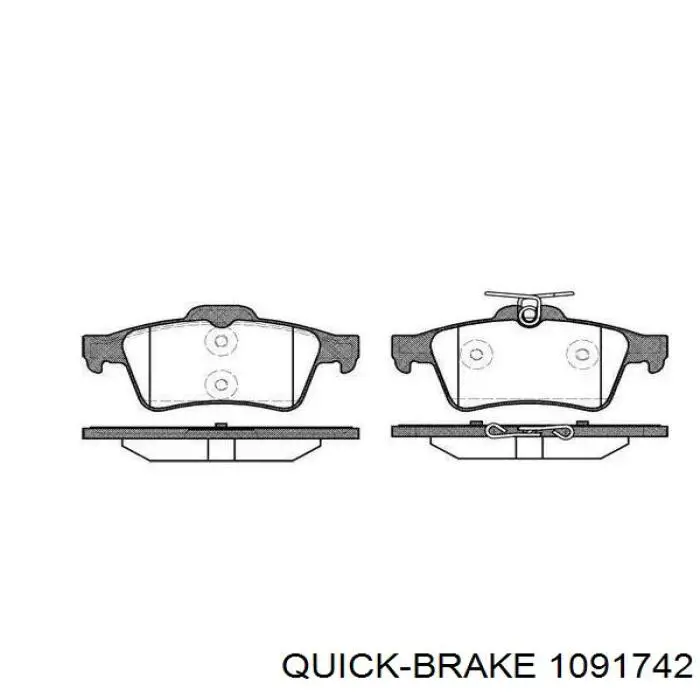 Купить 1091742 Quick Brake Комплект пружинок крепления дисковых колодок передних