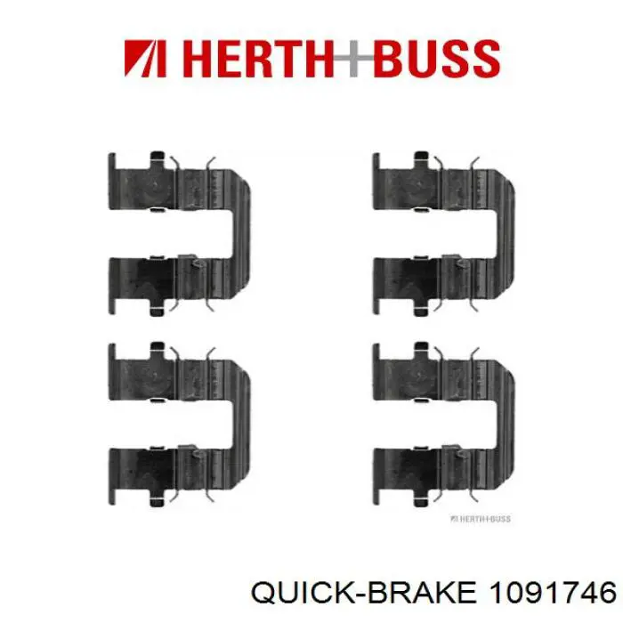Купить 1091746 Quick Brake Комплект пружинок крепления дисковых колодок задних