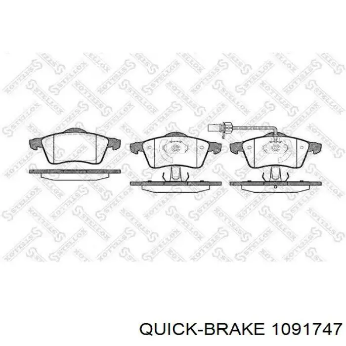 Комплект пружинок крепления дисковых колодок, передних Quick Brake 1091747 цена, от 7.99 USD