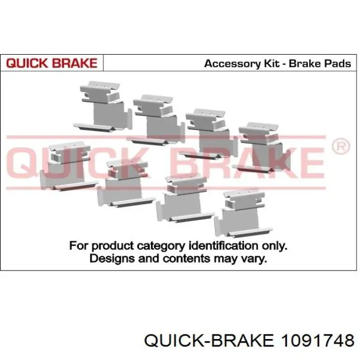 1091748 Quick Brake kit de molas de fixação de sapatas de disco dianteiras