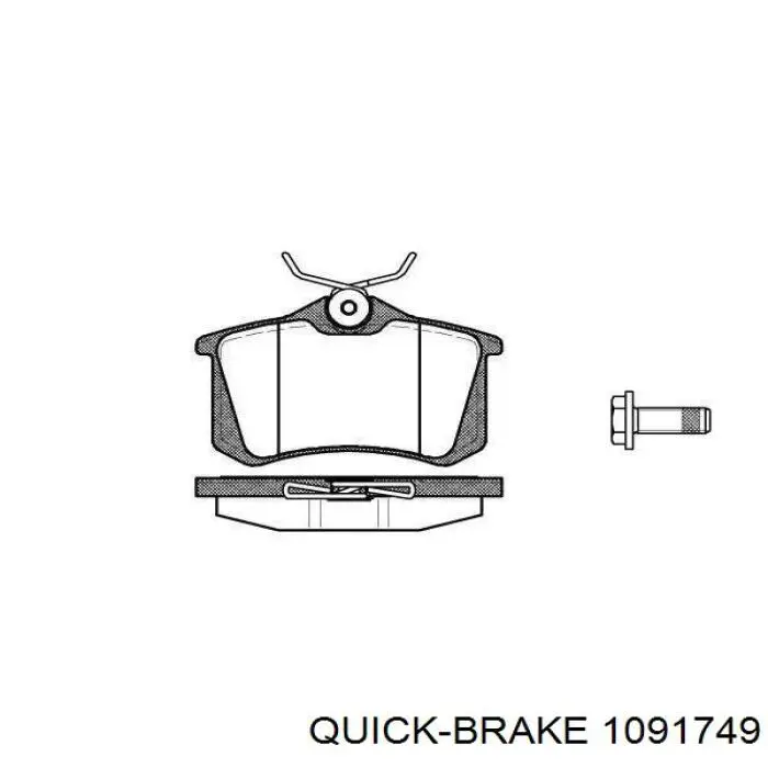 Купить 1091749 Quick Brake Пластина противоскрипная крепления тормозной колодки задней