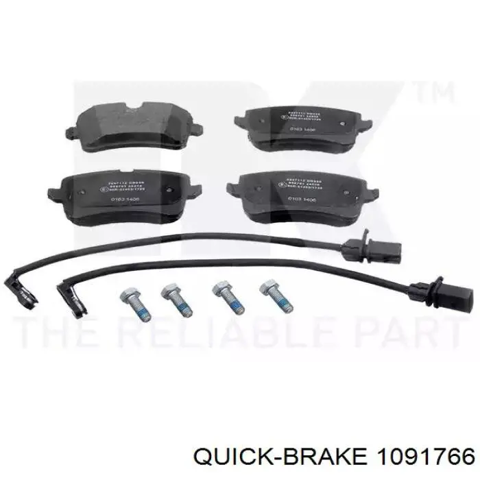 Ремкомплект тормозных колодок 1091766 Quick Brake