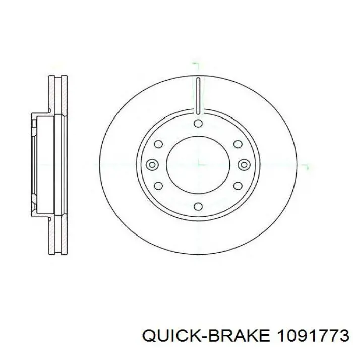 Комплект пружинок крепления задних дисковых колодок Quick Brake 1091773