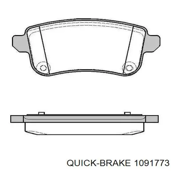 1091773 Quick Brake Комплект пружинок крепления дисковых колодок, задних