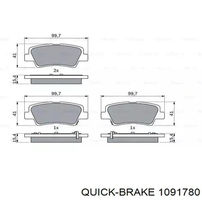 Комплект пружинок крепления дисковых колодок задних Quick Brake 1091780 цена, от 4.39 USD