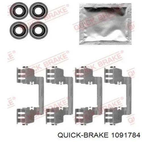 1091784 Quick Brake Комплект пружинок крепления дисковых передних колодок
