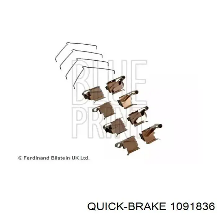 Ремкомплект задних тормозов 1091836 Quick Brake