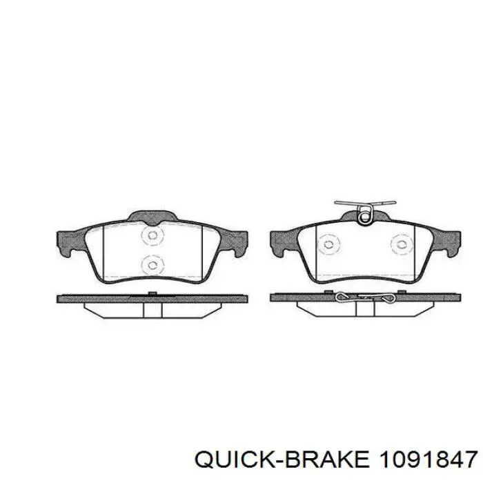 Купить 1091847 Quick Brake Ремкомплект тормозных колодок