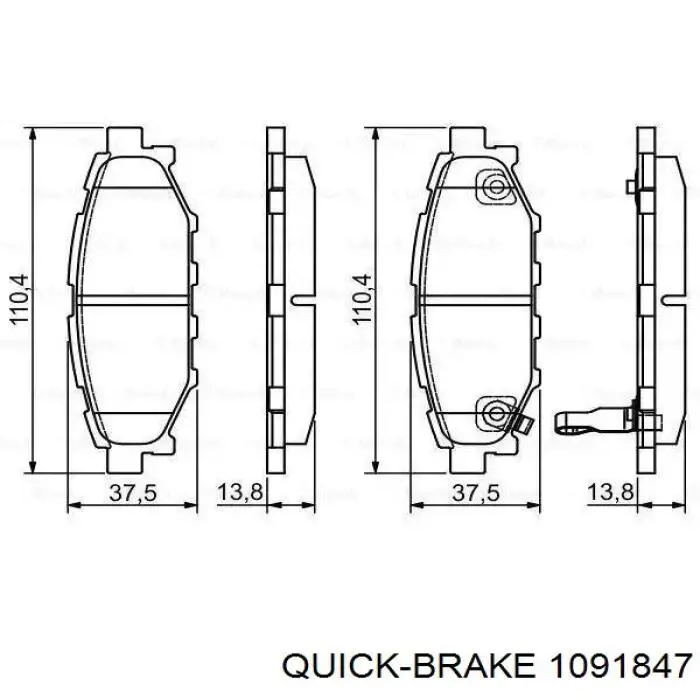 Купить 1091847 Quick Brake Ремкомплект тормозных колодок