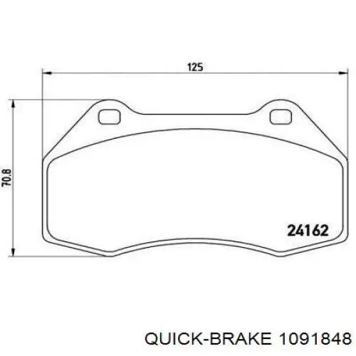 Купить 1091848 Quick Brake Комплект пружинок крепления дисковых колодок передних