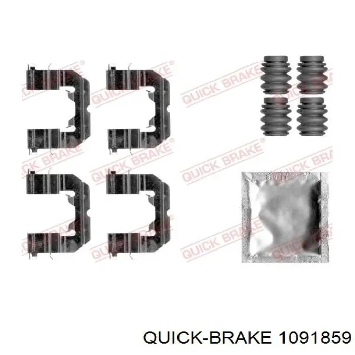109-1859 Quick Brake комплект пружинок крепления дисковых колодок передних