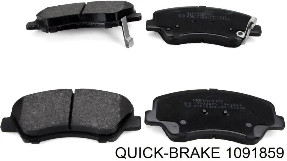 Комплект пружинок крепления дисковых колодок передних 1091859 Quick Brake