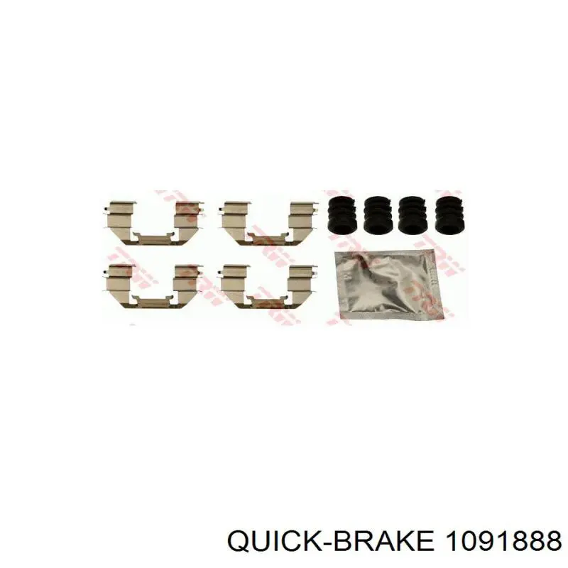 Комплект пружинок крепления дисковых колодок, передних Quick Brake 1091888 цена, от 6.44 USD