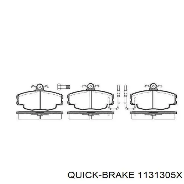 Ремкомплект супорту гальмівного переднього 1131305X Quick Brake