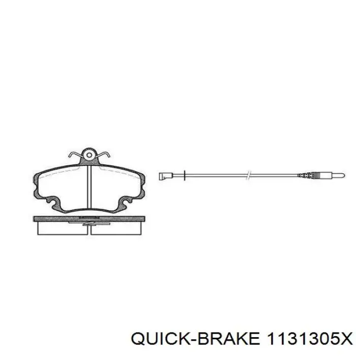 1131305X Quick Brake Ремкомплект суппорта тормозного, переднего