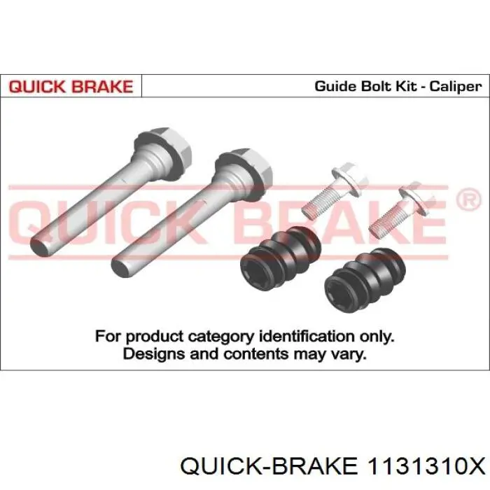 Ремкомплект супорту гальмівного переднього 1131310X Quick Brake