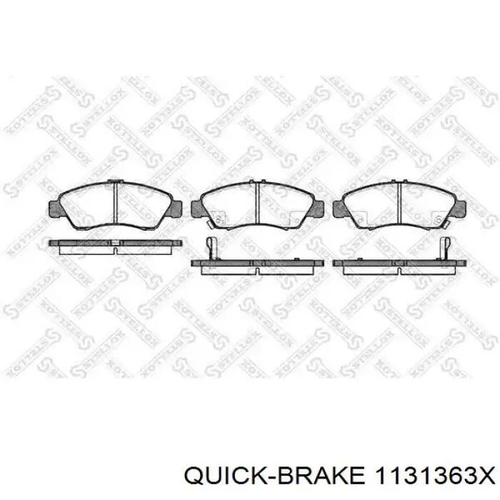 1131363X Quick Brake Ремкомплект суппорта тормозного, переднего