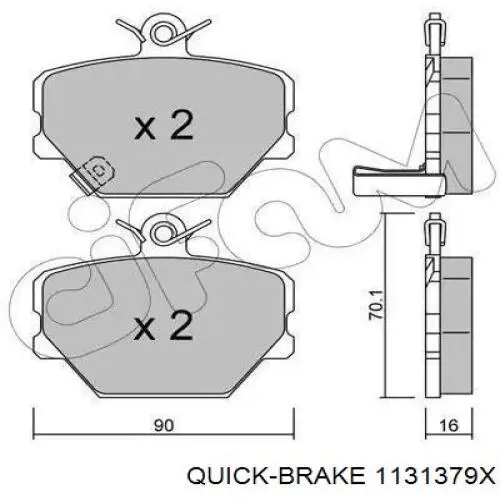 Ремкомплект переднего суппорта 1131379X Quick Brake