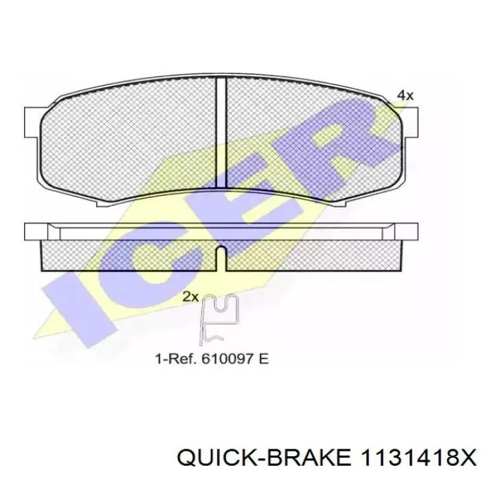 1131418X Quick Brake Втулка направляющая тормозного суппорта