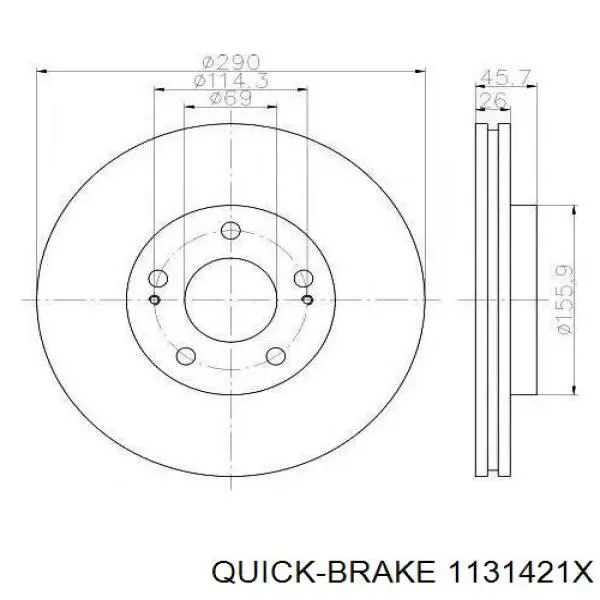 Купить 1131421X Quick Brake Ремкомплект переднего суппорта