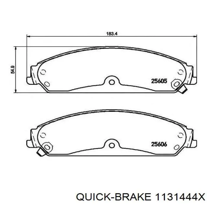 Направляющая суппорта переднего 1131444X Quick Brake