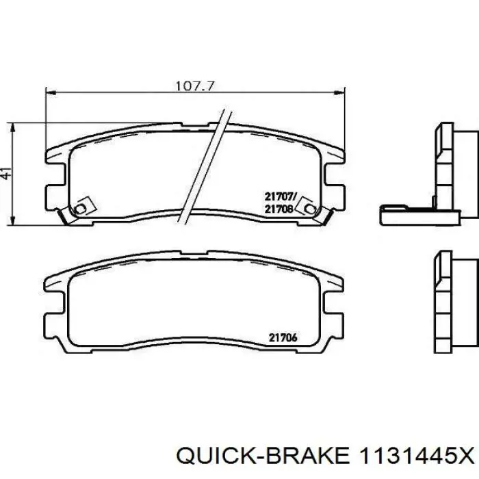 Купить 1131445X Quick Brake Ремкомплект суппорта тормозного, заднего