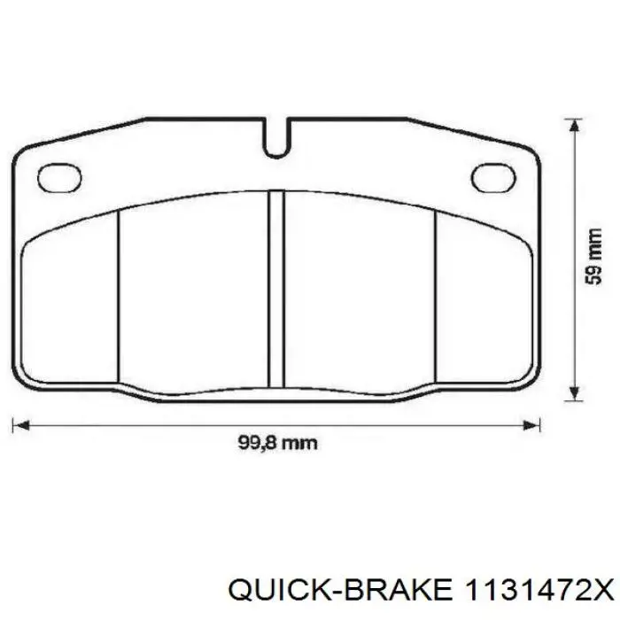 Направляющая суппорта переднего 1131472X Quick Brake