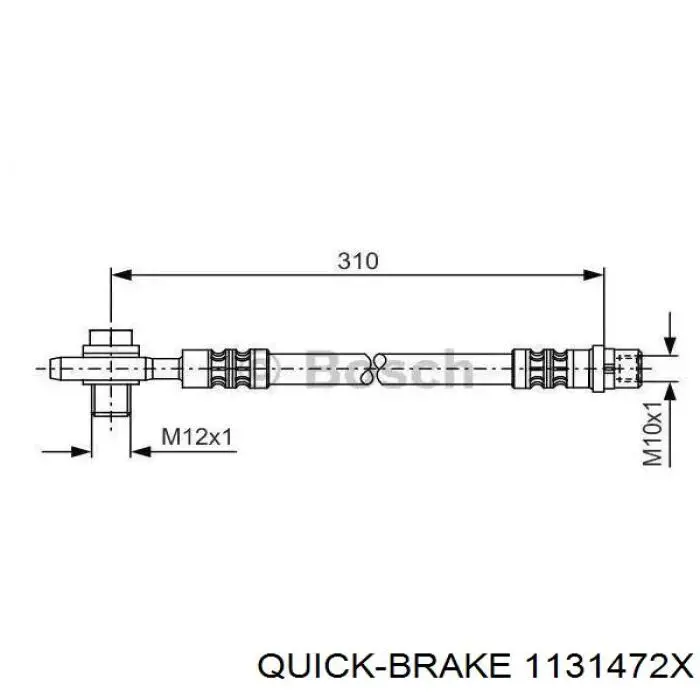 1131472X Quick Brake Направляющая тормозного суппорта