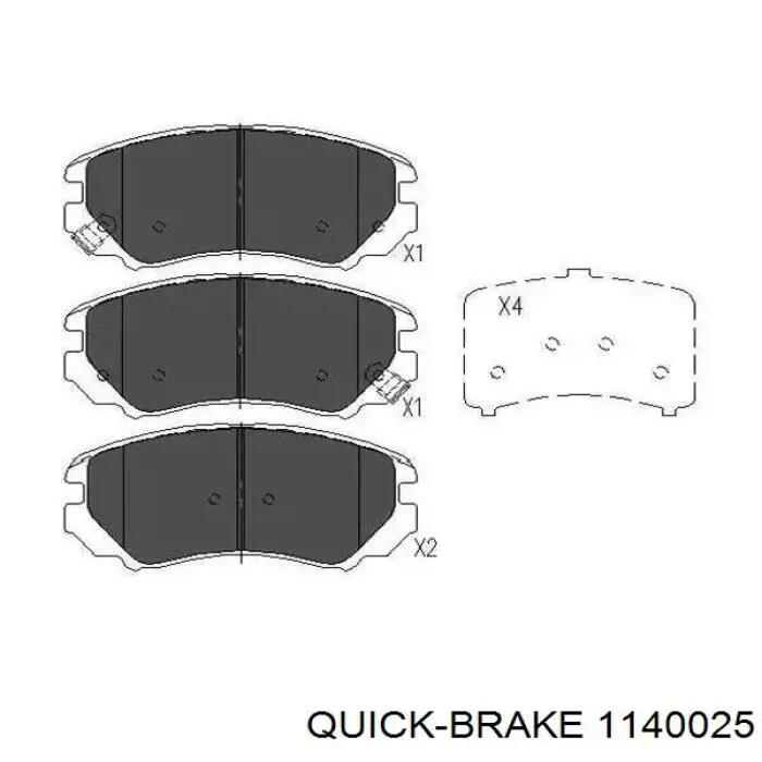 Купить 1140025 Quick Brake Ремкомплект суппорта тормозного, заднего