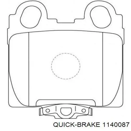 1140087 Quick Brake Ремкомплект суппорта тормозного, переднего