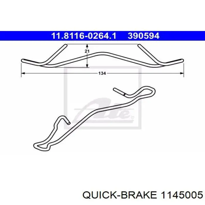 Ремкомплект тормозной системы Quick Brake 1145005 цена, от 12.97 USD