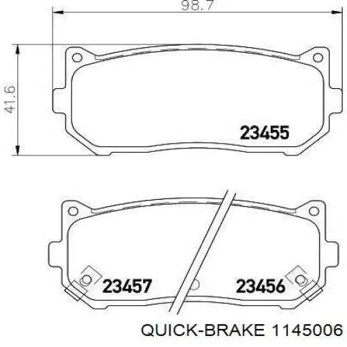 Ремкомплект суппорта 1145006 Quick Brake