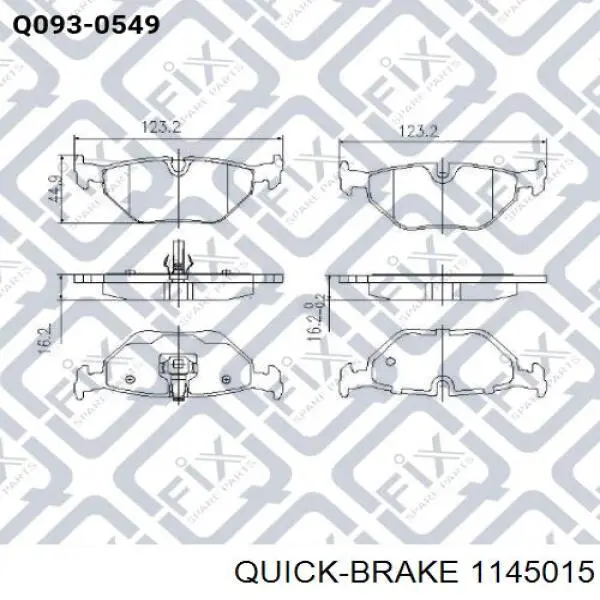 Ремкомплект суппортов Quick Brake 1145015 цена, от 14.10 USD