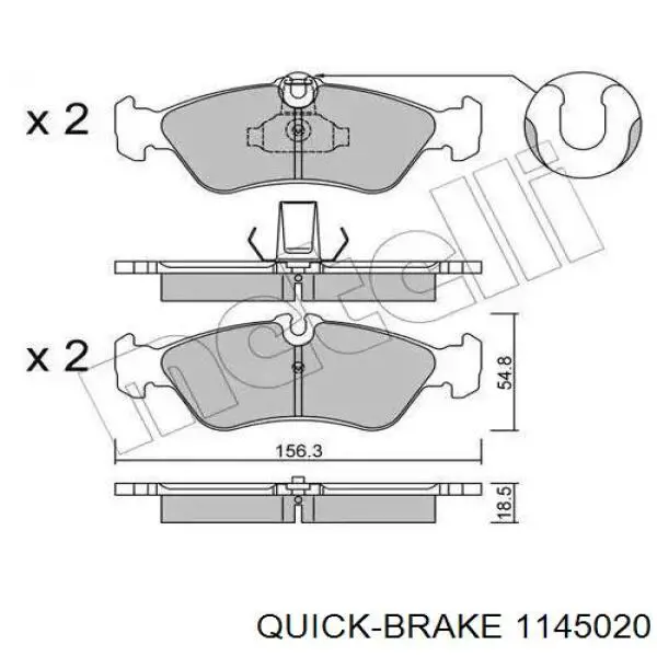Купить 1145020 Quick Brake Ремкомплект суппорта тормозного, заднего