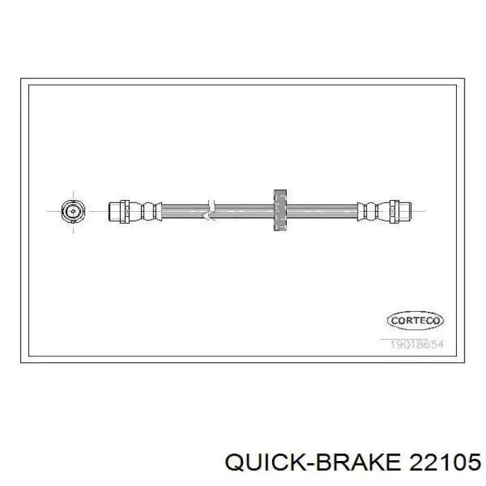 Шланг тормозной передний 22105 Quick Brake