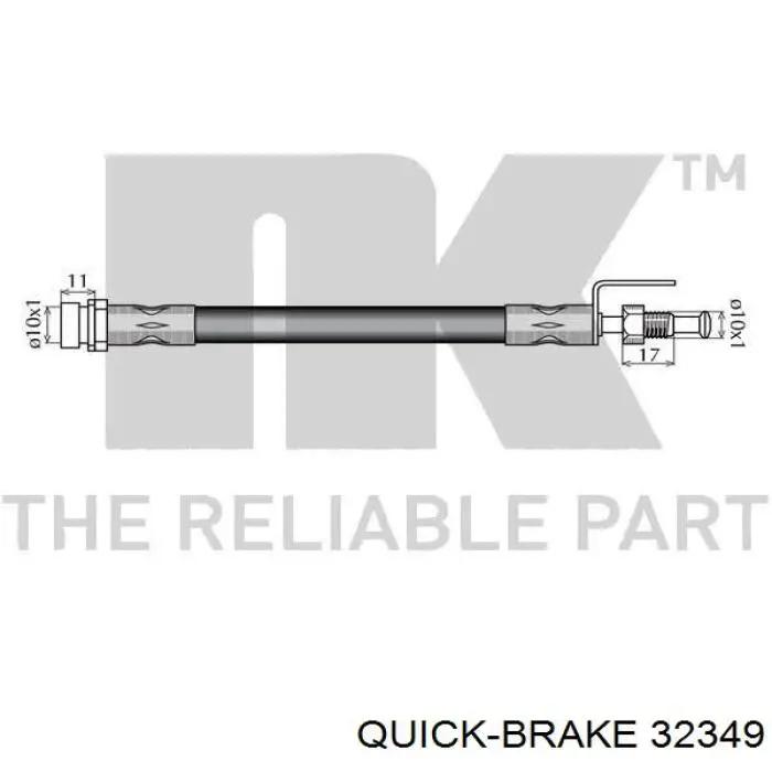 32.349 Quick Brake mangueira do freio dianteira