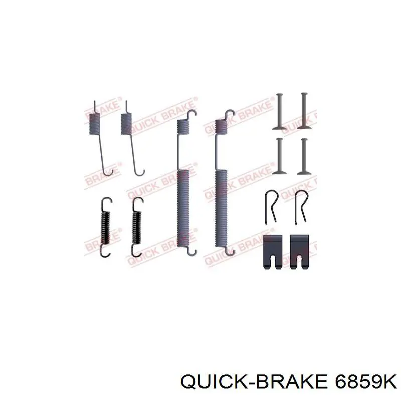 Ремкомплект тормозов задних Quick Brake 6859K
