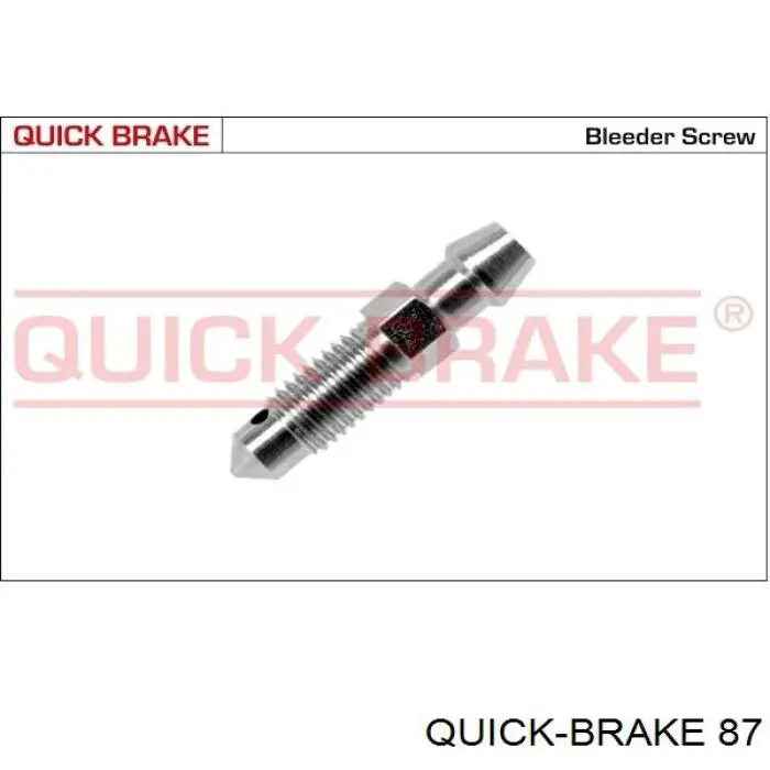 Штуцер прокачки суппорта тормозного переднего 87 Quick Brake