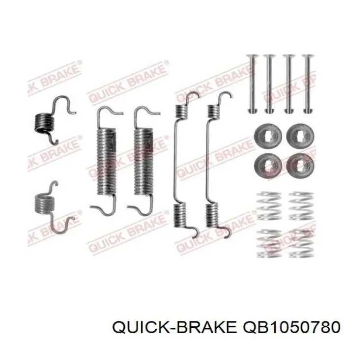 QB1050780 Quick Brake монтажный комплект задних барабанных колодок
