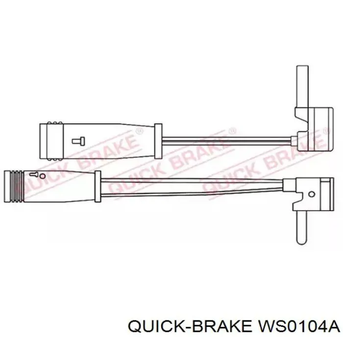 Датчик зносу гальмівних колодок, передній WS0104A Quick Brake